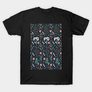 Floral Pattern-Night Garden T-Shirt